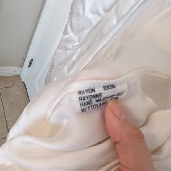 Rayon white brid embroidered vintage 90s kimono - Picture 5 of 5